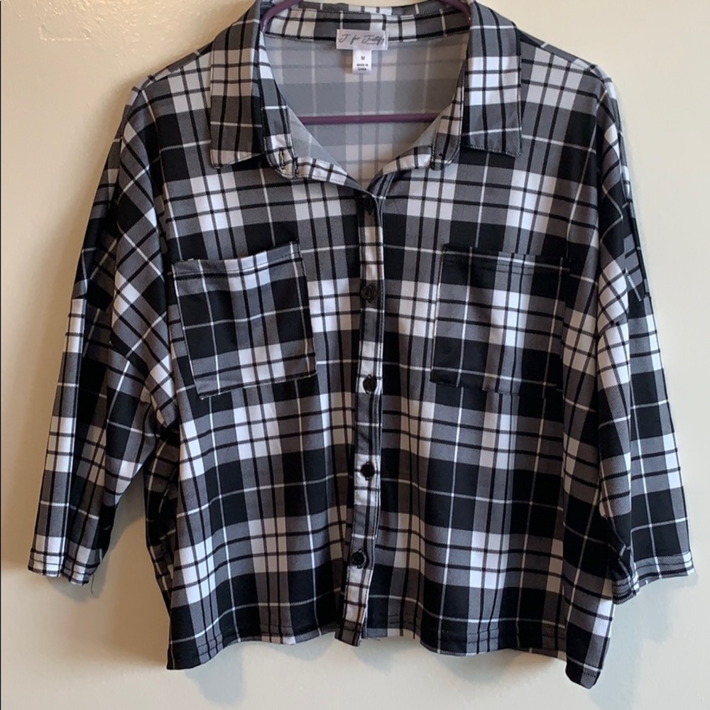 Black and White Plaid Flannel